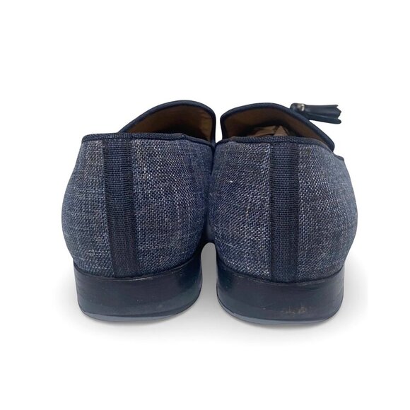 Christian Louboutin Blue Danim Dandelion Tassel Loafers Size 40